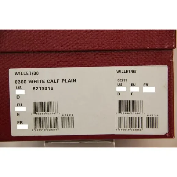 NIB BALLY WILLET WHITE RED LEATHER LOGO SWISS SNEAKERS 12 US 45 ITALY
